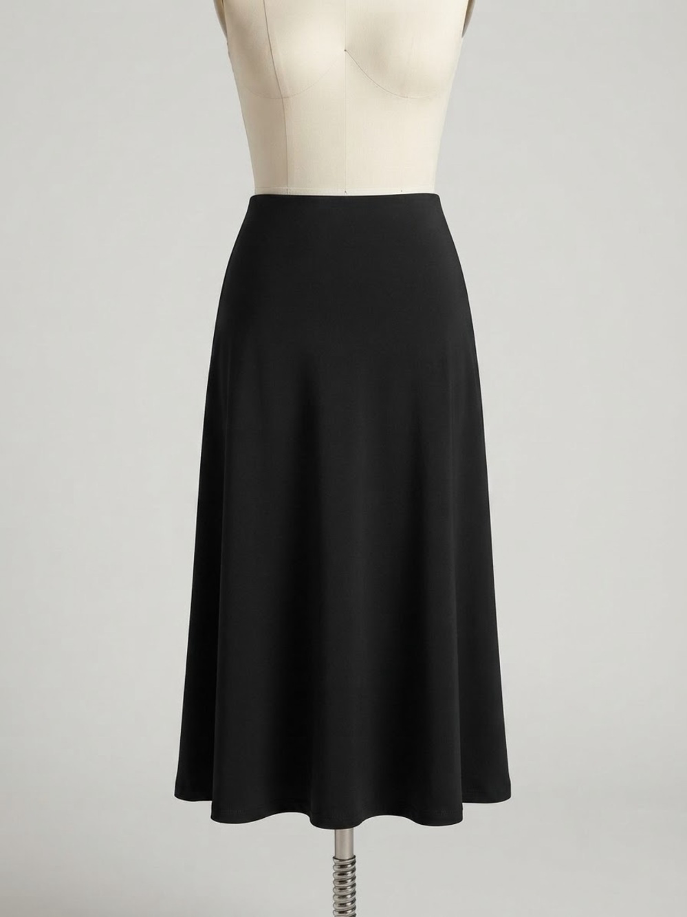 Nine West Black Midi A-Line Skirt